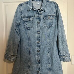 Denim Button-Up Dress